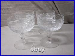 Set of 4 Waterford Champagne Colleen Sherbet Stemware 4.5 in
