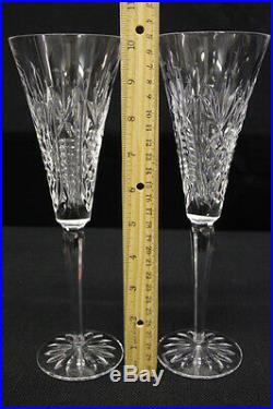 Set of 4 Waterford Crystal 12 DAYS of CHRISTMAS Lismore & Clare Champagne Flutes