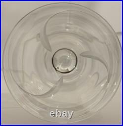 Set of 4 Waterford Crystal Da Vinci Wine Glasses Etched Swirl Design