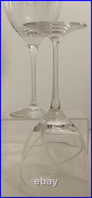 Set of 4 Waterford Crystal Da Vinci Wine Glasses Etched Swirl Design