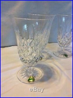 Set of 4 Waterford Crystal Footed Iced Tea Beverage Cup Lismore WithBox SHIPS FREE