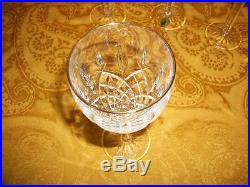 Set of 4 Waterford Crystal Gold Trimmed Wine Glasses Stemware -Signed
