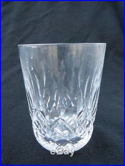 Set of 4 Waterford Crystal Lismore 5 oz Flat Tumblers 3 1/2 Tall Excellent