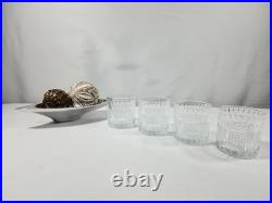 Set of 4 Waterford Crystal Lismore Diamond-style Double Old Fashioned Glasses