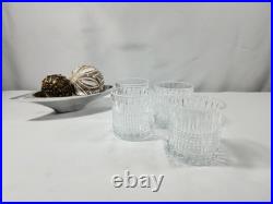 Set of 4 Waterford Crystal Lismore Diamond-style Double Old Fashioned Glasses