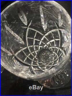 Set of 4 Waterford Cut Crystal Araglin 7 7/8 Inch Water Goblets