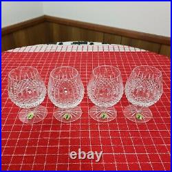 Set of 4 Waterford Ireland Crystal Ballybay Brandy Snifter Glasses EUC