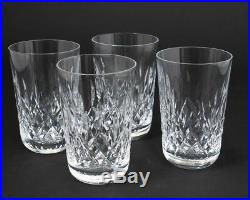 Set of 4 Waterford Irish Crystal Lismore 12 oz Tumbler Glasses 5 Tall