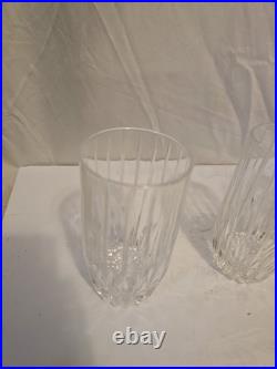 Set of 4 Waterford Marquis 12oz Crystal 5.5 Omega Highball Tumblers Glasses