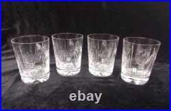 Set of (4) Waterford Millennium Double Old Fashioned Toasting Lowball Glasses