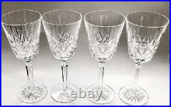 Set of 4 Waterford Tall Lismore Water Goblets 8 1/4 Excellent Condition