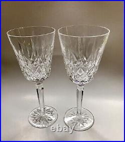 Set of 4 Waterford Tall Lismore Water Goblets 8 1/4 Excellent Condition