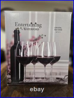 Set of 4 Waterford Vintage Elegance Burgundy Crystal Wine Glasses Bordeaux NIB Set of 4 Waterford Vintage Elegance Burgundy Crystal Wine Glasses Bordeaux NIB