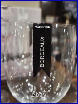 Set of 4 Waterford Vintage Elegance Burgundy Crystal Wine Glasses Bordeaux NIB