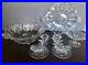 Set of 5 Fostoria Meadow Rose Baroque Shape Glassware Bowl Candle Cheese Cake