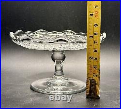 Set of 5 Fostoria Meadow Rose Baroque Shape Glassware Bowl Candle Cheese Cake