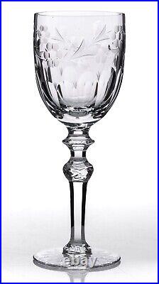 Set of 5 Rogaska Country Wine Goblet 7.75 Elegant Crystal Cut Glass Used