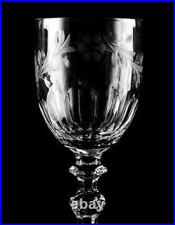 Set of 5 Rogaska Country Wine Goblet 7.75 Elegant Crystal Cut Glass Used