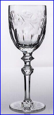 Set of 5 Rogaska Country Wine Goblet 7.75 Elegant Crystal Cut Glass Used