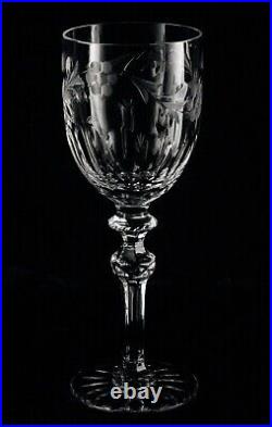 Set of 5 Rogaska Country Wine Goblet 7.75 Elegant Crystal Cut Glass Used