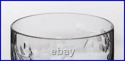 Set of 5 Rogaska Country Wine Goblet 7.75 Elegant Crystal Cut Glass Used