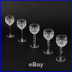 Set of 5 Signed Waterford Crystal Colleen Short Stem Wine Hock Glasses 7.5