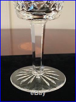 Set of 5 Vintage WATERFORD CRYSTAL Lismore Tall 10 oz Water Wine Glasses Goblets