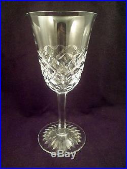 Set of 6 Baccarat Burgos Tall Water Goblets Vintage French Cut Crystal Stemware