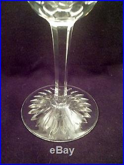 Set of 6 Baccarat Burgos Tall Water Goblets Vintage French Cut Crystal Stemware