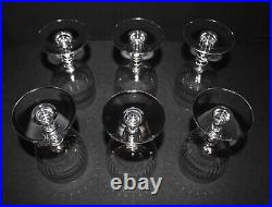 Set of 6 Baccarat RENAISSANCE Cut 5 7/8 Stemmed Water Goblets in Box, Signed