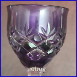 Set of 6 Bohemian 4.75 Inch Cordial Glasses Multi Colors Cut To Clear Crystal Set of 6 Bohemian 4.75 Inch Cordial Glasses Multi Colors Cut To Clear Crystal