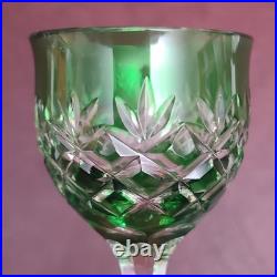 Set of 6 Bohemian 4.75 Inch Cordial Glasses Multi Colors Cut To Clear Crystal Set of 6 Bohemian 4.75 Inch Cordial Glasses Multi Colors Cut To Clear Crystal