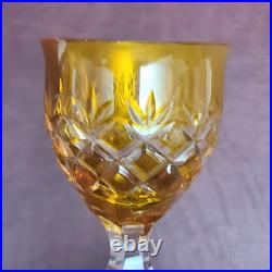 Set of 6 Bohemian 4.75 Inch Cordial Glasses Multi Colors Cut To Clear Crystal Set of 6 Bohemian 4.75 Inch Cordial Glasses Multi Colors Cut To Clear Crystal