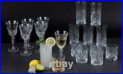 Set of 6 CRYSTAL HIGHBALL Durable Drinking Glasses Limited Edition Glassware Dri