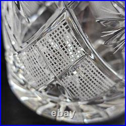 Set of 6 Classic Cut Crystal Rocks Glasses 11 oz Whiskey Scotch