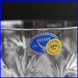 Set of 6 Classic Cut Crystal Rocks Glasses 11 oz Whiskey Scotch