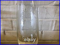 Set of 6 Crystal Glass Champagne Flute Etched Glasses