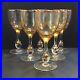 Set of 6 Czechoslovakia Atlas Amber Gold Trim & Ball in Stem Wine Glasses MCM