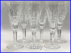 Set of 6 Glenmore Fluted Champagne Glasses by Waterford Crystal Glass 7 1/8