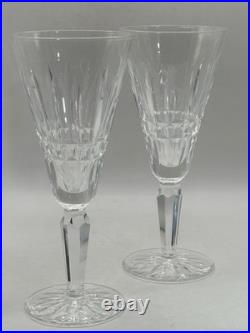 Set of 6 Glenmore Fluted Champagne Glasses by Waterford Crystal Glass 7 1/8