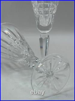 Set of 6 Glenmore Fluted Champagne Glasses by Waterford Crystal Glass 7 1/8