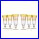 Set of 6 Interglass Italy Crystal Glasses Clear Italian Champagne Flutes