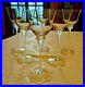 Set of 6 Mikasa Crystal Tulip Frost clear 8.5 Wine Glass Goblet Frosted Stem