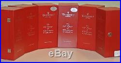 Set of 6 NEW Boxed Waterford Crystal 12 Days of Xmas Flutes Pear Dove Rings Lot