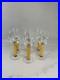 Set of 6 Orrefors Crystal NOBEL Gold Stem Red Wine Glasses 7-1/8 Tall