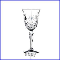 Set of 6 RCR Melodia Crystal Wine Glassware SET with Hand Blown Premium Cryst