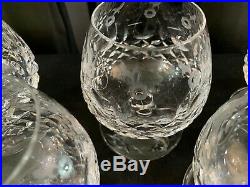 Set of 6 Rogaska GALLIA Yugoslavian Crystal Brandy Glasses 4 Tall