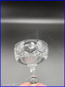 Set of 6 Royal Brierley Handcut Crystal Champagne Saucers/Coupe England 4.75T