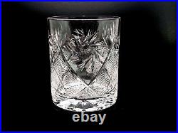 Set of 6 Russian Cut Crystal Rocks Glasses 11 oz Soviet / USSR Whiskey Scotch