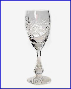 Set of 6 Russian Cut Crystal Shot Glasses 2 oz Soviet Sherry Liqueur Cordial